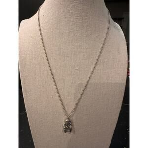 Sterling Silver Figural Doll Eskimo Charm Pendant Necklace Ball Chain